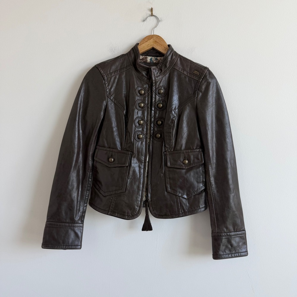 Vintage Y2K Miss Sixty Leather Zip-Front Jacket